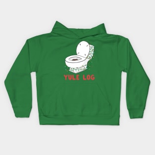 Christmas Yule Log Festive Holiday Toilet Floater Funny Kids Hoodie